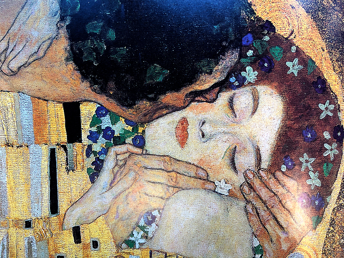 Gustav Klimt "Kyssen"